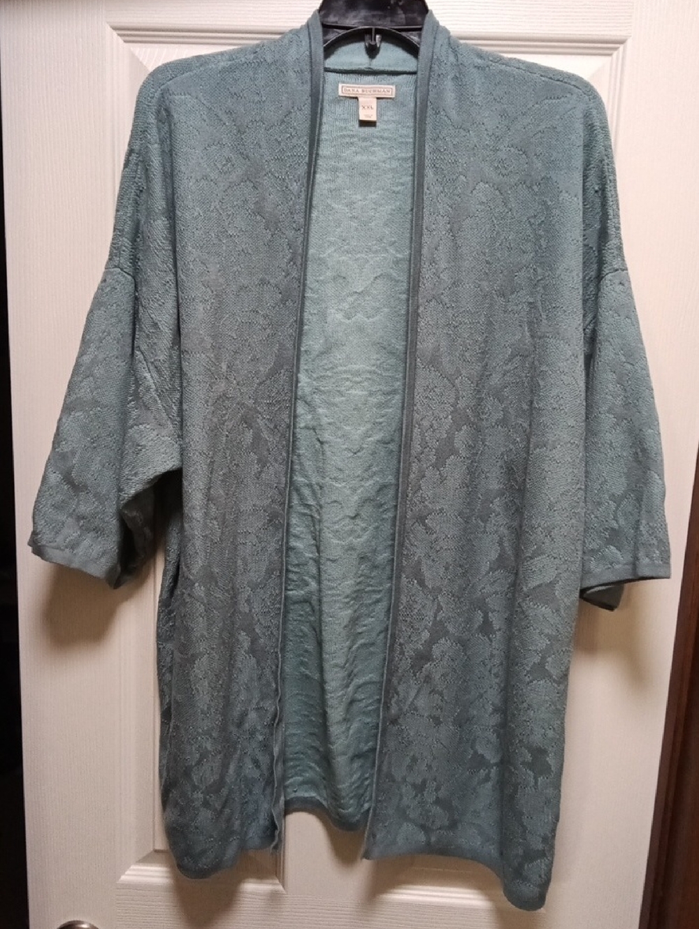 Dana Buchman Seafoam Knit Open Cardigan Size XXL